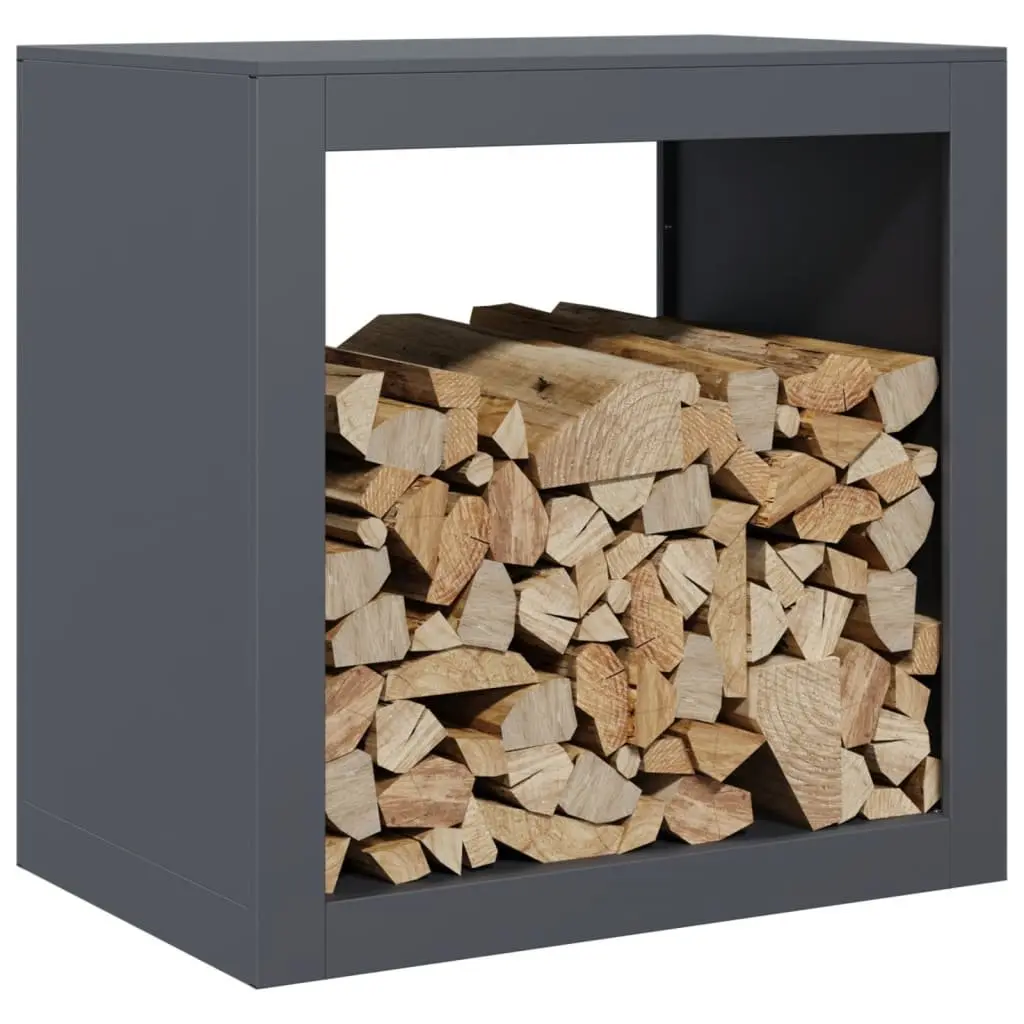 Firewood Rack Anthracite Steel Storage Log Holder Stand Fireplace Wood Organizer