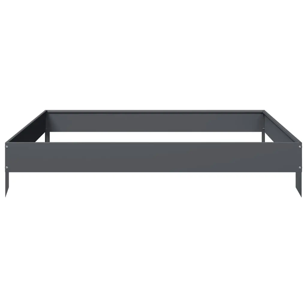 Raised Garden Bed Outdoor Planter Box Steel 100x100x18.5cm