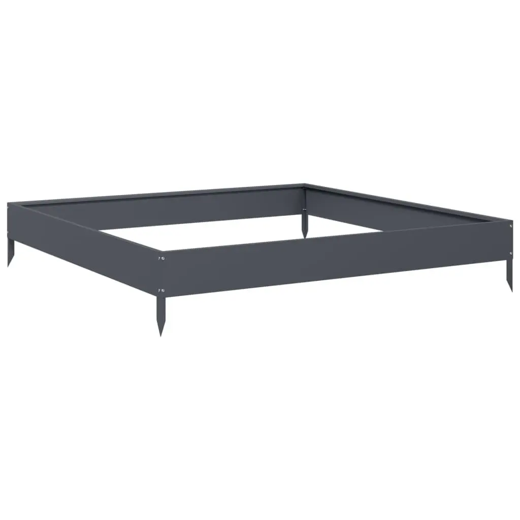 Raised Garden Bed Outdoor Planter Box Steel 100x100x18.5cm