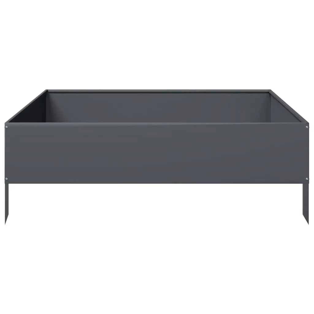 Raised Garden Bed Steel Planter Outdoor 100x100x33.5cm