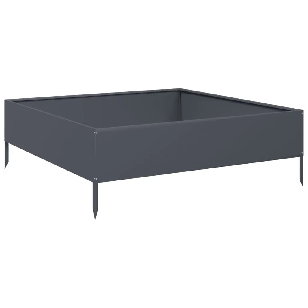 Raised Garden Bed Steel Planter Outdoor 100x100x33.5cm