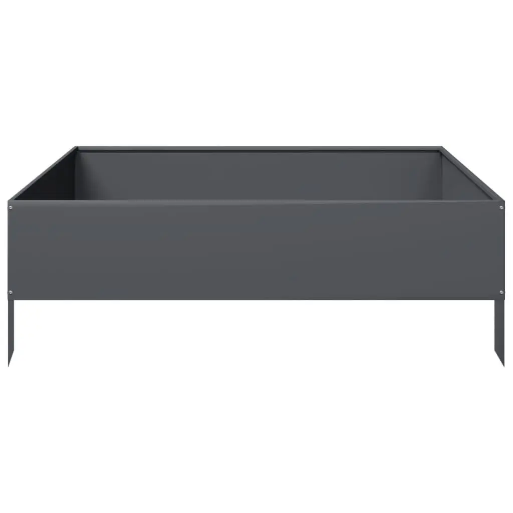Raised Garden Bed Steel Planter Outdoor 100x100x33.5cm