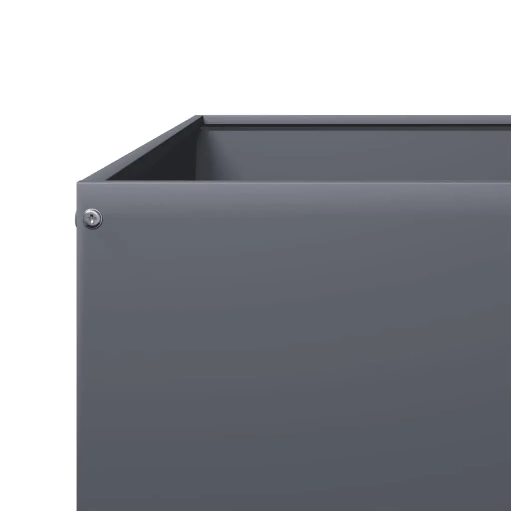 Garden Raised Bed Anthracite 100x100x41 cm Steel Outdoor Planter Box