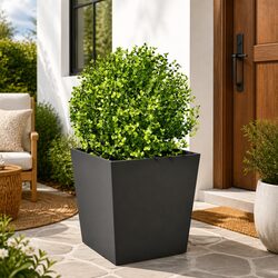 50x50x50cm Garden Planter in Black Steel