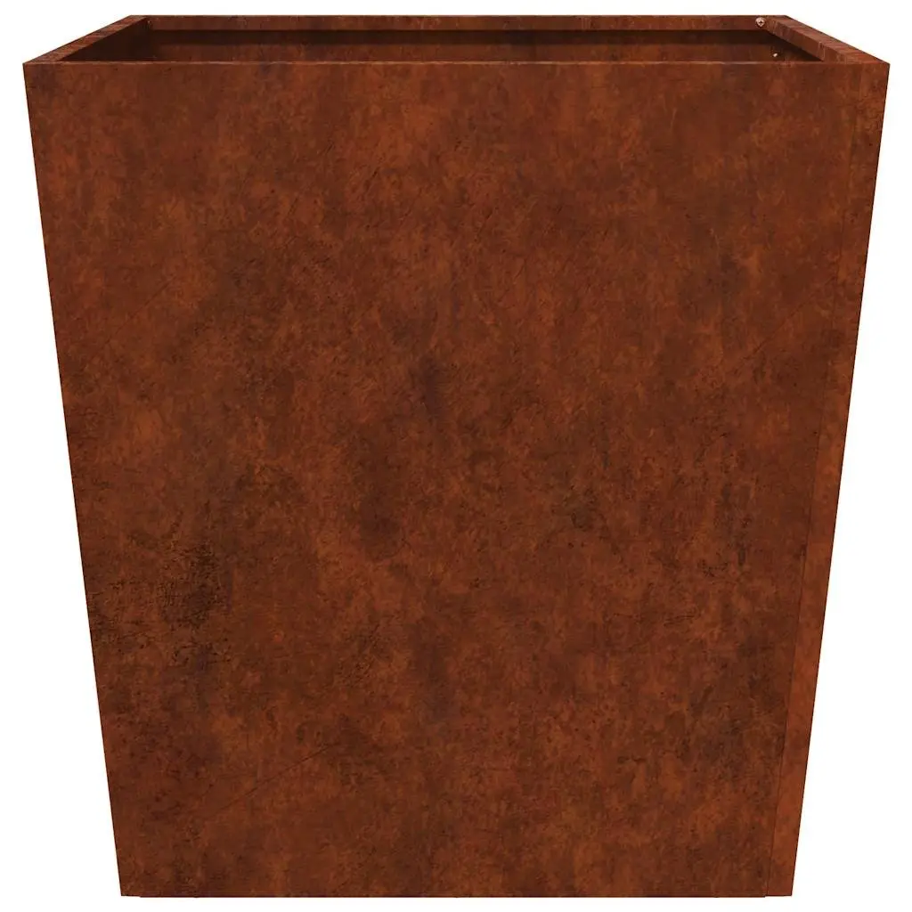 Garden Planters Outdoor 50x50x50 cm Weathering Steel Brown 2 Piece