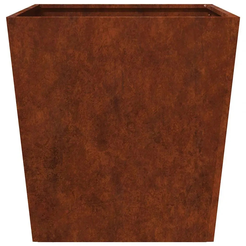 Garden Planters Outdoor 50x50x50 cm Weathering Steel Brown 2 Piece