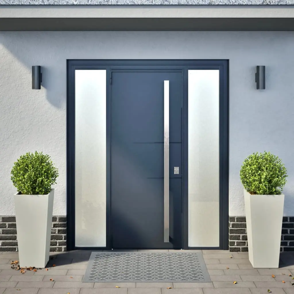 Garden Planters Outdoor 35x35x75 cm Steel White 2 Piece