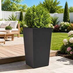Black Steel Garden Planter Box: 45 x 45 x 75 cm