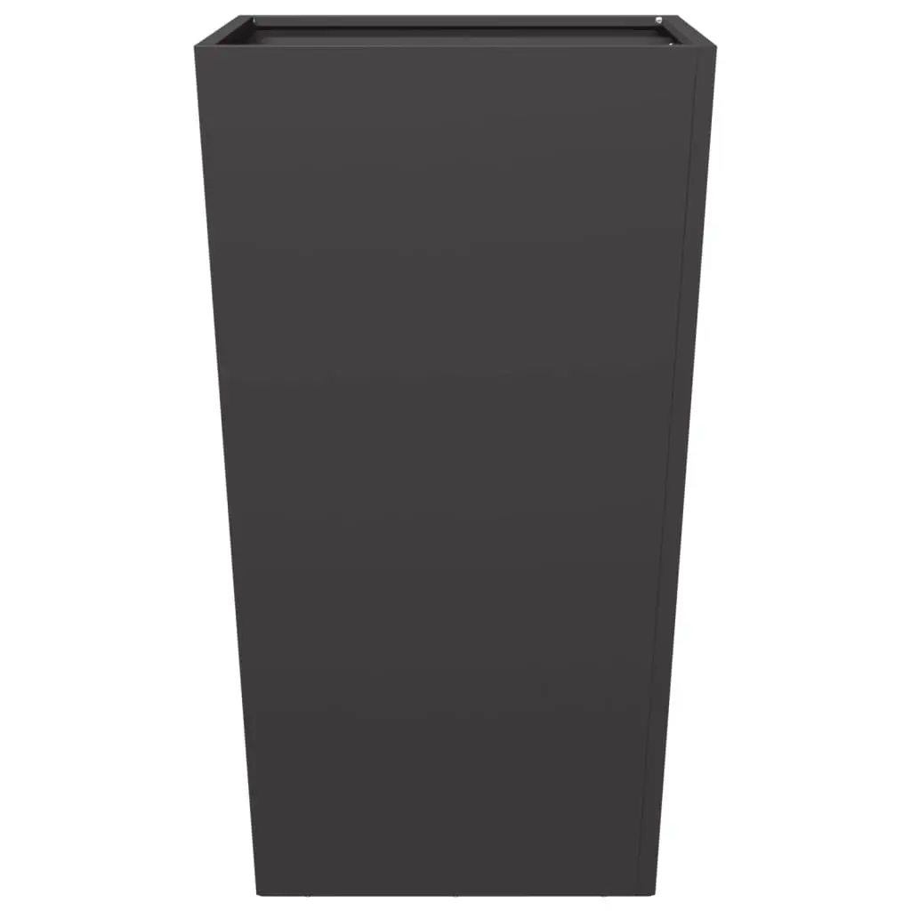 Garden Planter Black Steel Tall Outdoor Raised Planter Box Patio Decoration