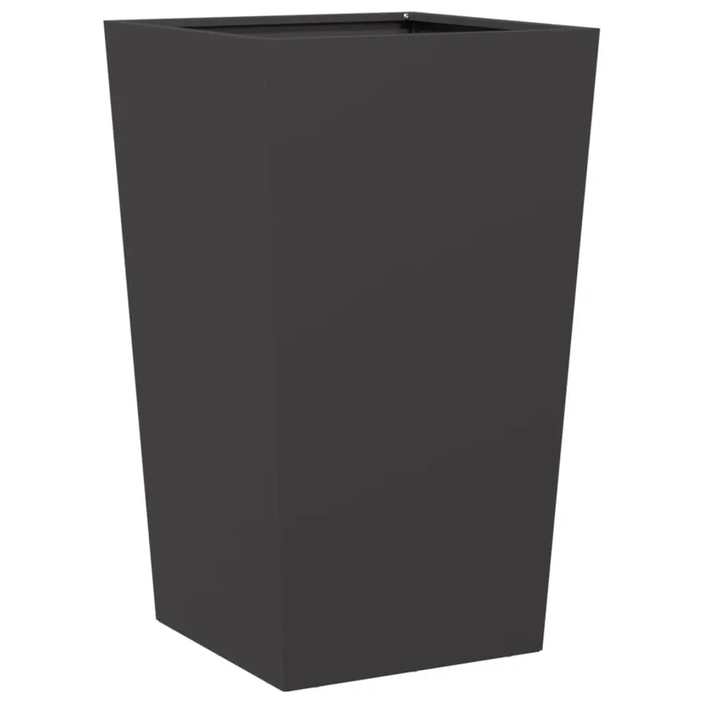Garden Planter Black Steel Tall Outdoor Raised Planter Box Patio Decoration