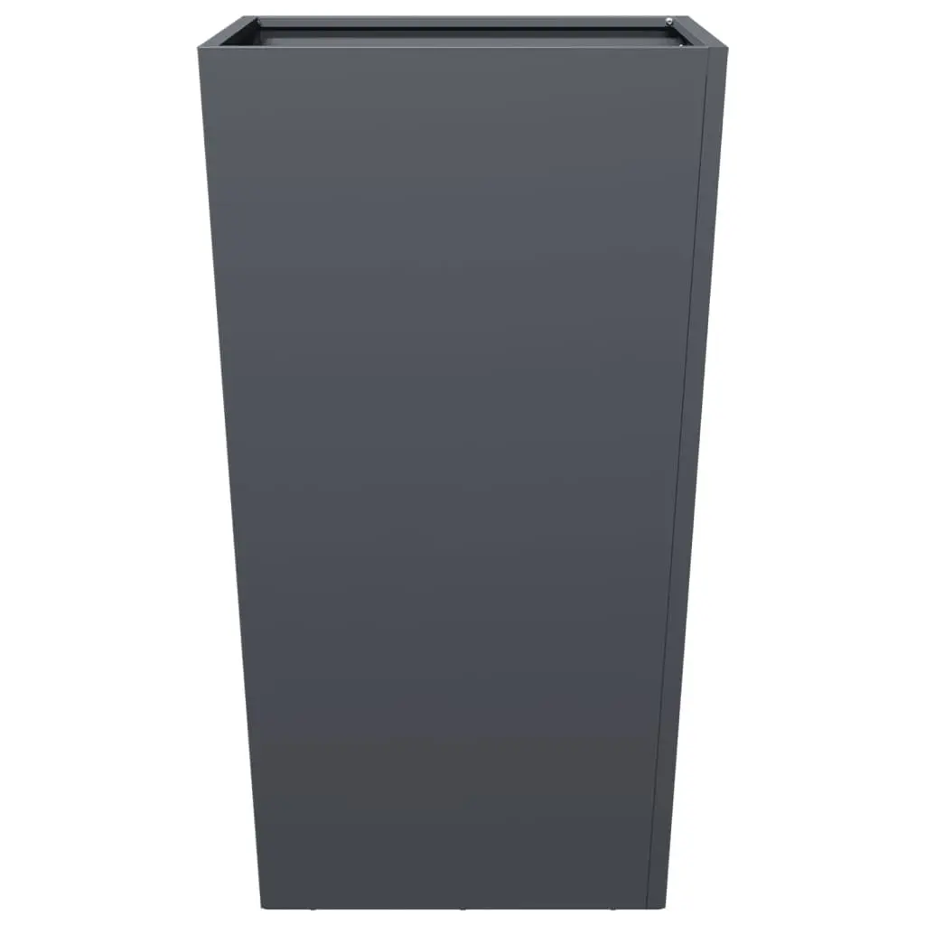 Steel Garden Planter Anthracite 45x45x75cm
