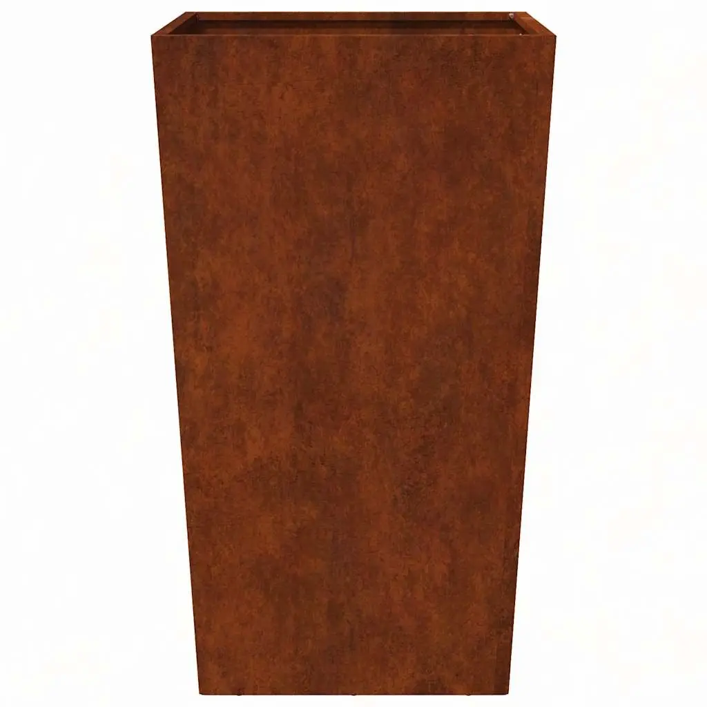 Garden Planter Outdoor 45x45x75 cm Weathering Steel Flower Pot Raised Bed