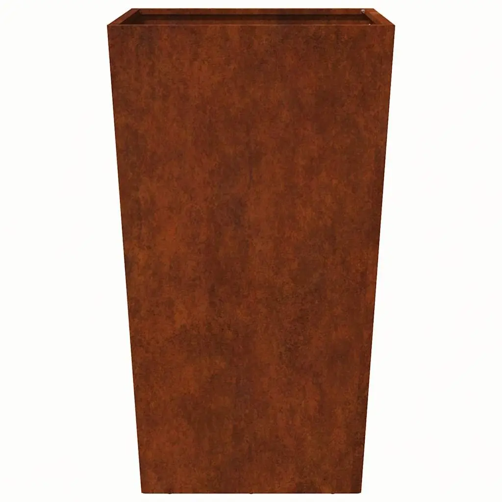 Garden Planter Outdoor 45x45x75 cm Weathering Steel Flower Pot Raised Bed