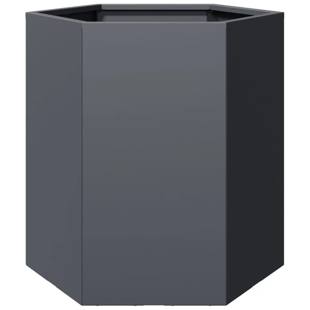 Anthracite Hexagon Garden Planters 2 pcs