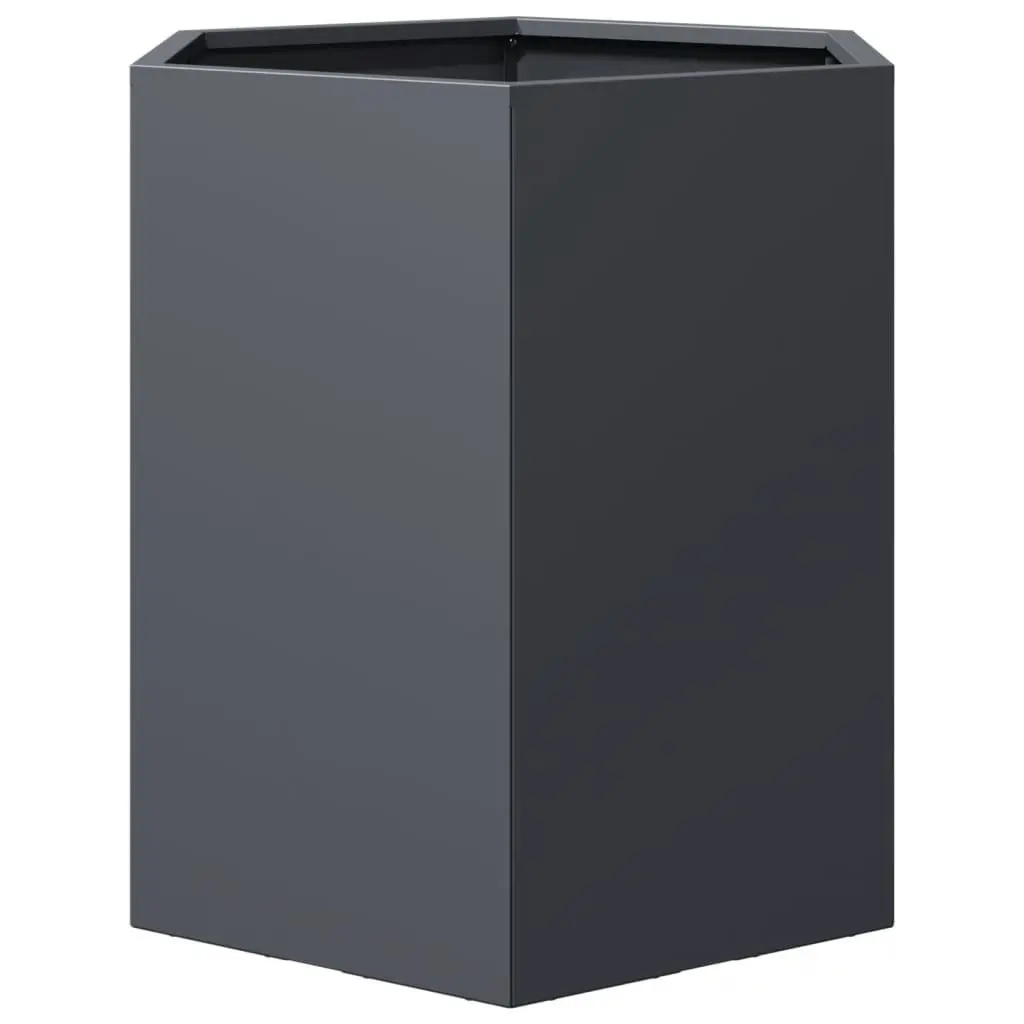 Anthracite Hexagon Garden Planters 2 pcs