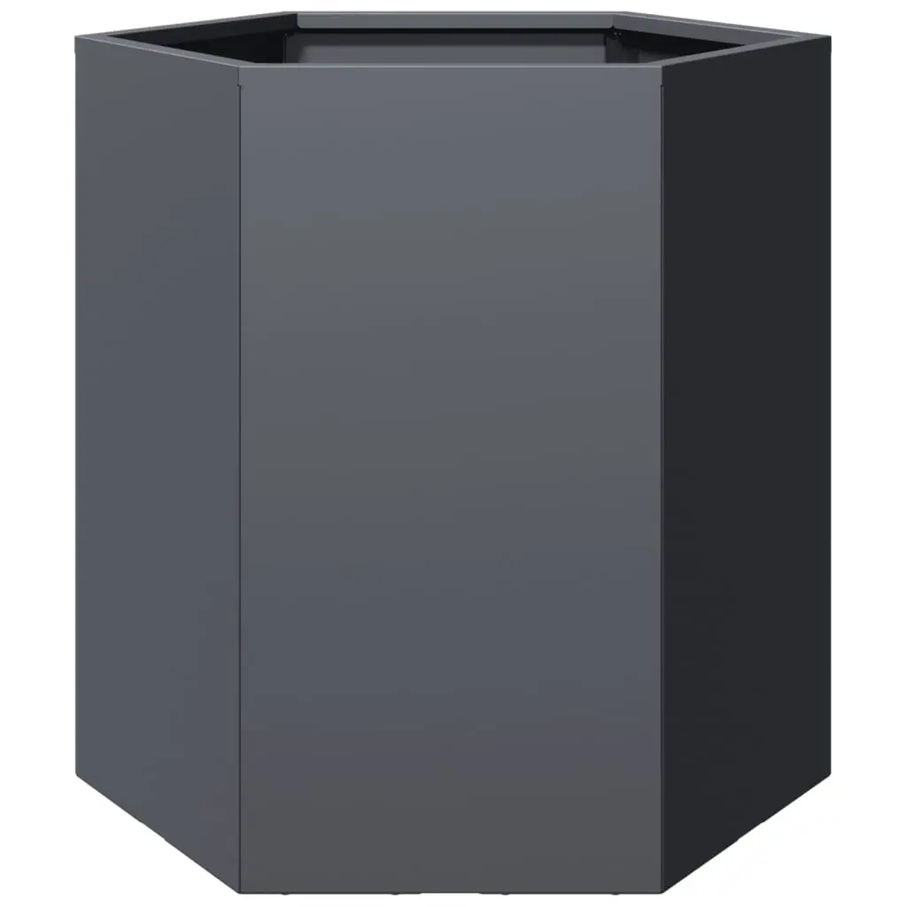 Anthracite Hexagon Garden Planters 2 pcs