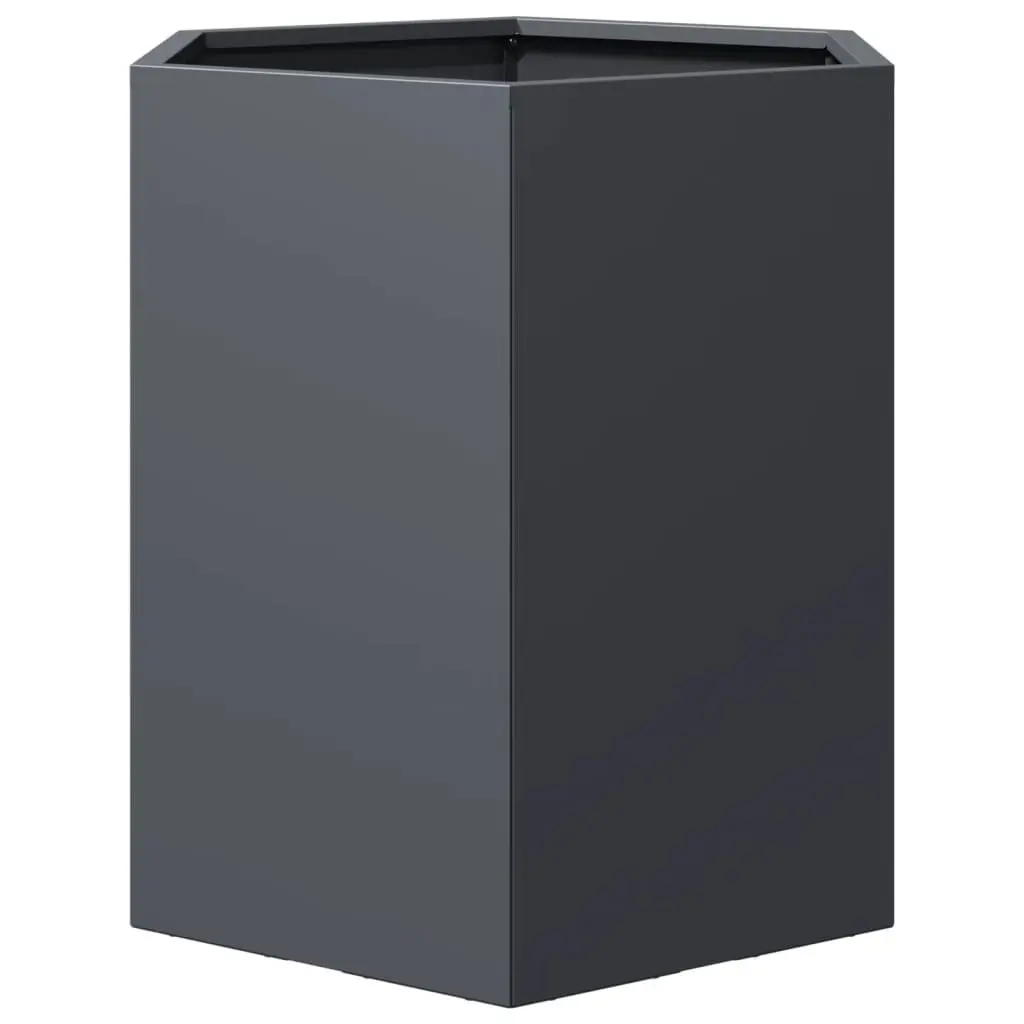 Anthracite Hexagon Garden Planters 2 pcs