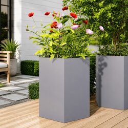 Hexagon Garden Planters Set of 2 - 46 x 40 x 45 cm