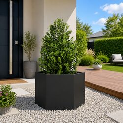 Black Hexagonal Garden Planter Specifications 69x60x45cm