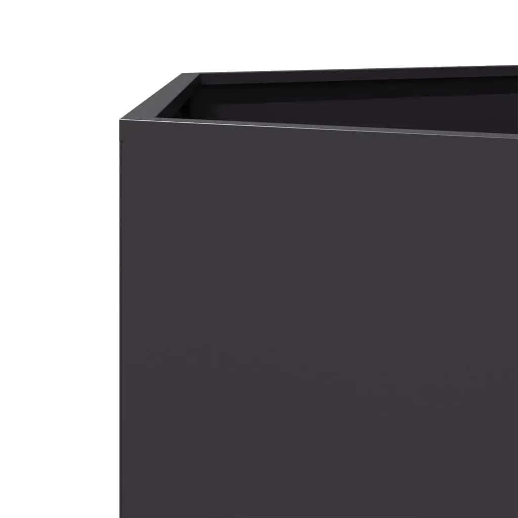 Garden Planter Hexagon Black Raised Bed Outdoor Flowers Plants Steel 69x60x45cm
