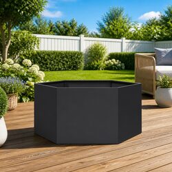Hexagon-Shaped Garden Planter with Open Bottom