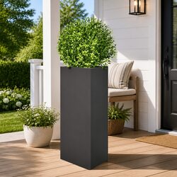 Specifications for Triangular Black Steel Garden Planter 40x34.5x75cm