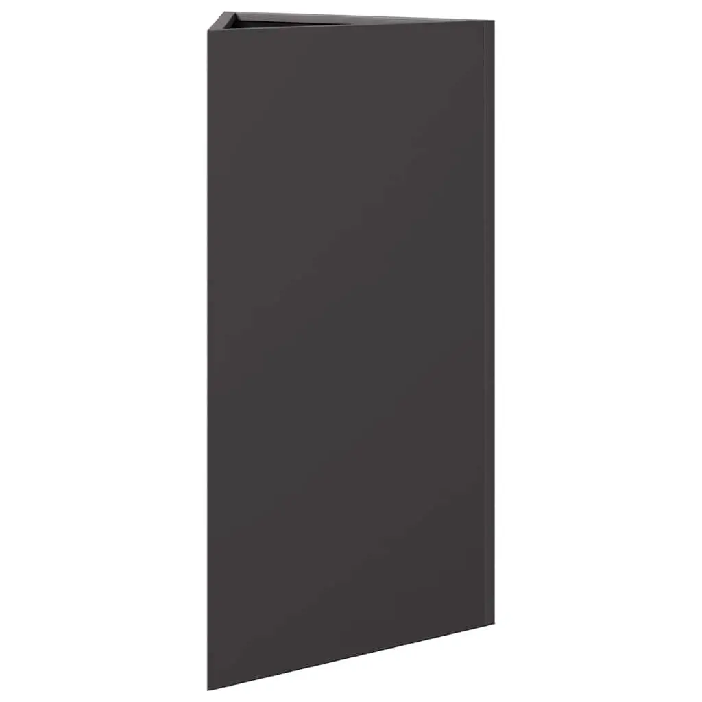 Triangular Black Steel Garden Planter 40x34.5x75cm