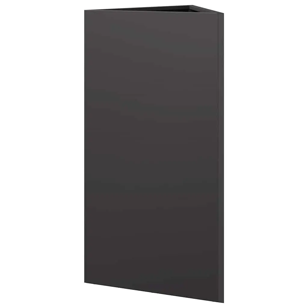 Triangular Black Steel Garden Planter 40x34.5x75cm