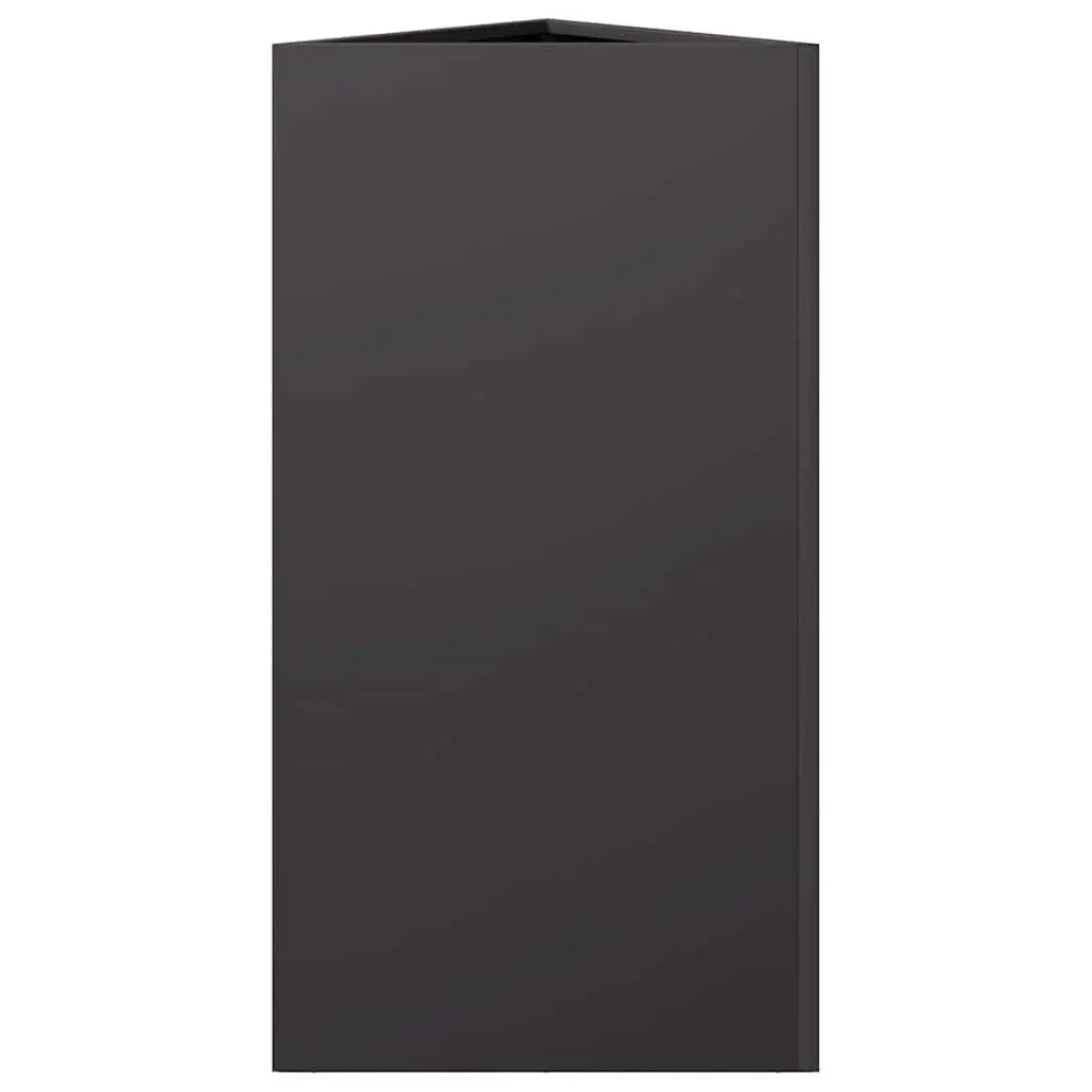 Triangular Black Steel Garden Planter 40x34.5x75cm