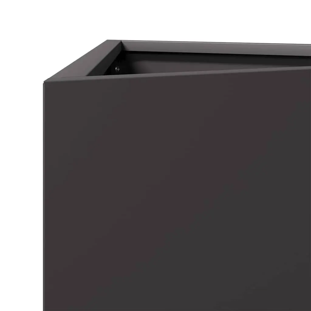 Triangular Black Steel Garden Planter 40x34.5x75cm