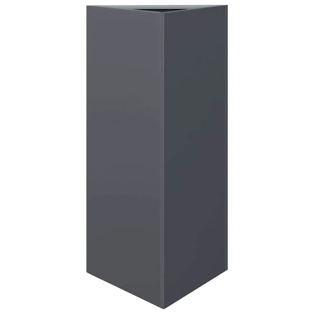 Steel Garden Planter Triangular Outdoor Patio Pot 40 x 34.5 x 75 cm