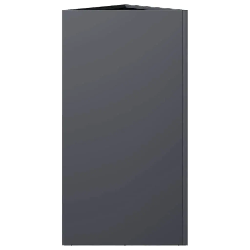 Steel Garden Planter Triangular Outdoor Patio Pot 40 x 34.5 x 75 cm