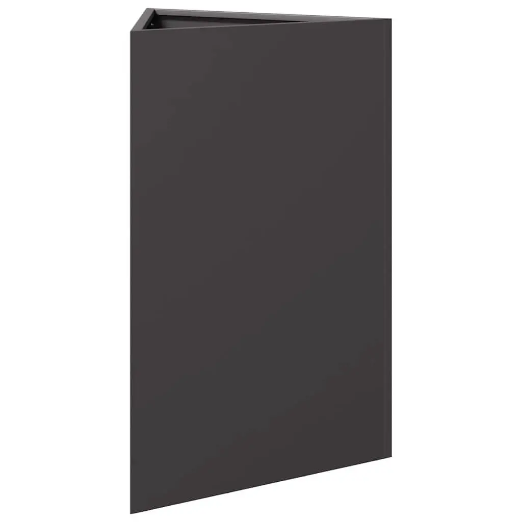 Garden Planter Outdoor Black Steel Triangular 50x43x75cm