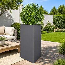 Steel Triangular Garden Planter 50 x 43 x 75 cm Anthracite
