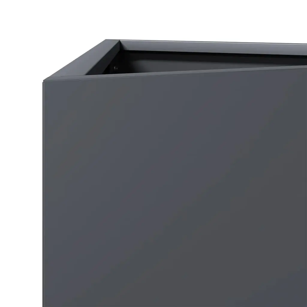 Triangular Steel Garden Planter Outdoor Use 50x43x75cm Anthracite
