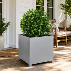50x50x50cm Square Garden Planter in Galvanised Steel