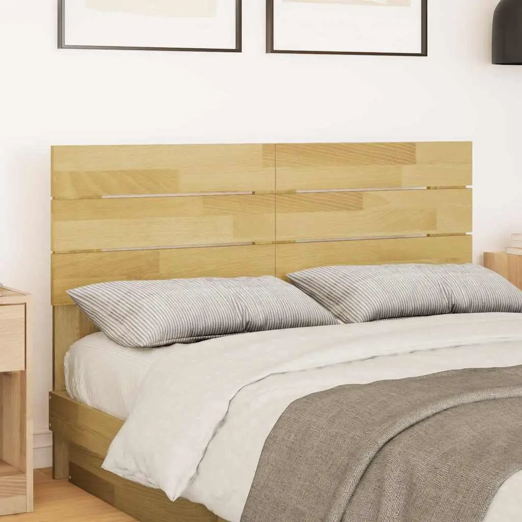 Headboard Bedroom 120 cm Solid Wood Oak Brown Bed Frame Support Backrest