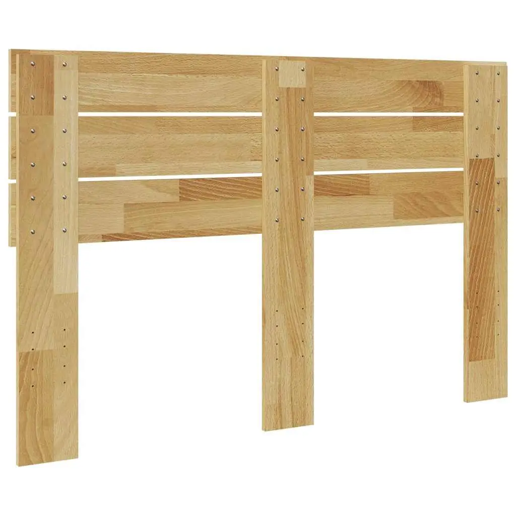Headboard Bedroom 120 cm Solid Wood Oak Brown Bed Frame Support Backrest
