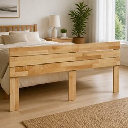 180 cm Solid Oak Headboard with Brown Finish