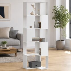 Specifications for 5-Tier White Corner Bookcase