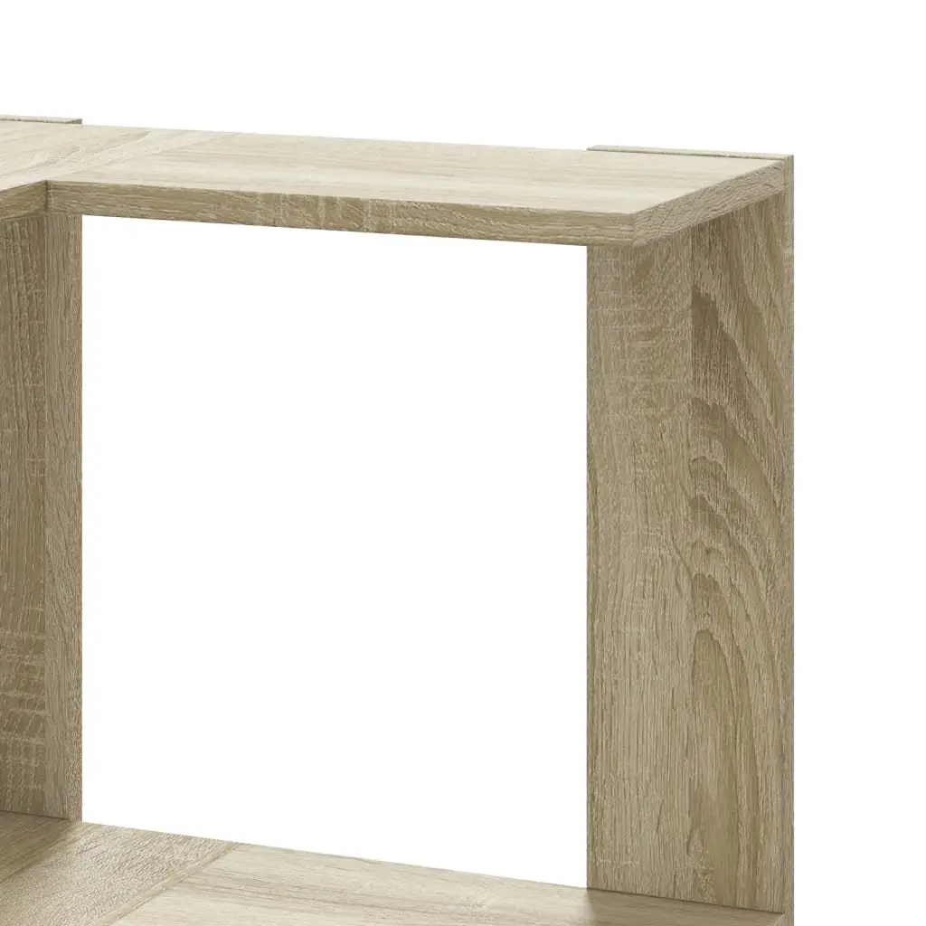Corner Bookcase for Living Room Bedroom Office Kitchen 5-Tier Sonoma Oak Engineered Wood Storage Display Shelf