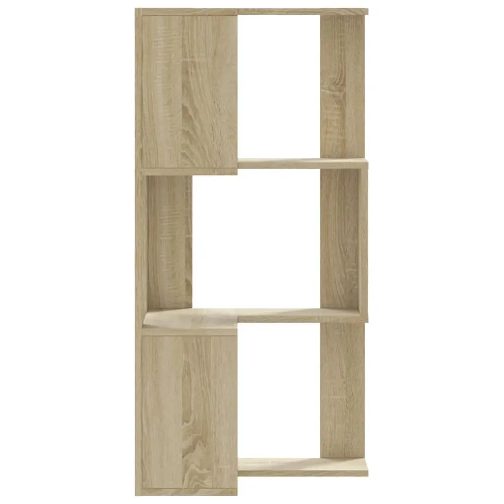 Corner Bookcase 3-Tier Storage Shelf Compact Display Unit for Living Room