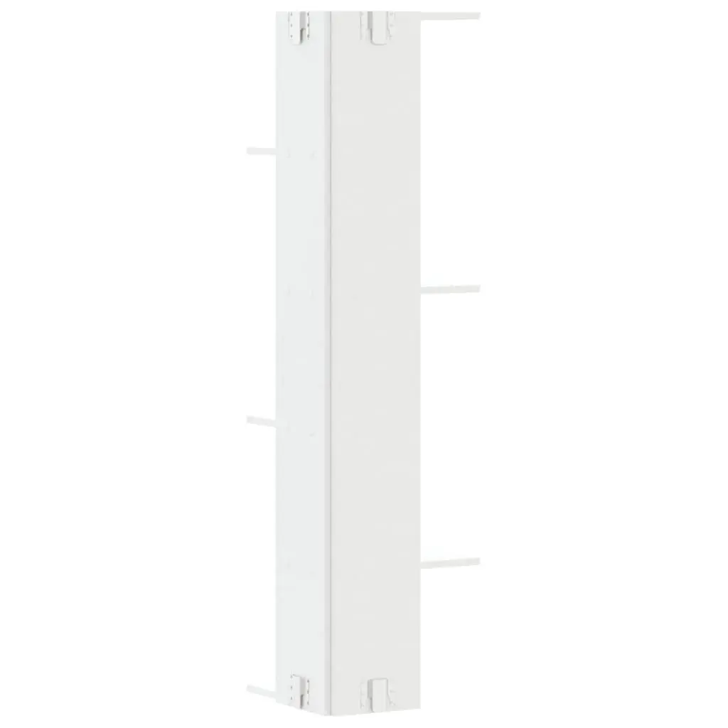 Wall Corner Shelf White 36.5x36.5x140cm Storage Display Shelving Unit