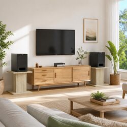 Speaker Stands 30x30x40 cm, Engineered Wood, Set of 2