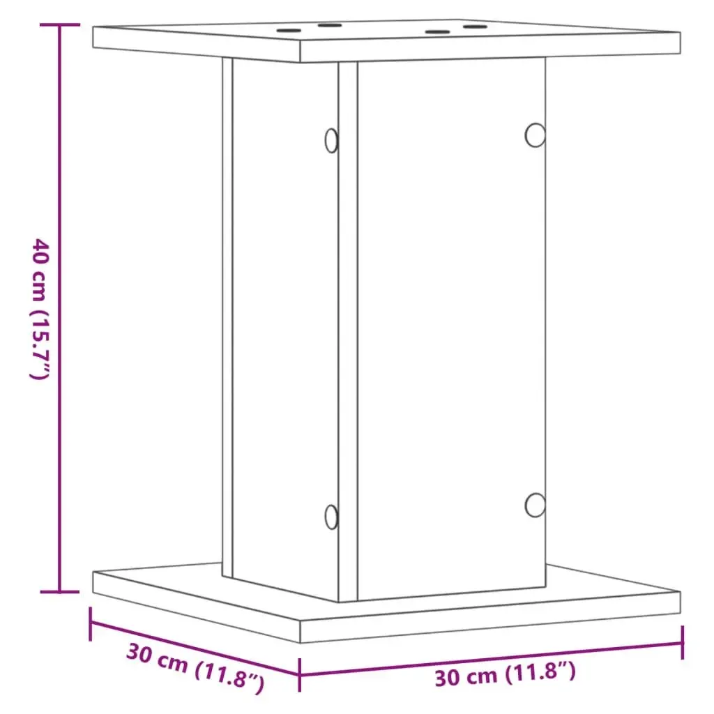 Speaker Stands for Home Entertainment 30x30x40 cm Brown Engineered Wood