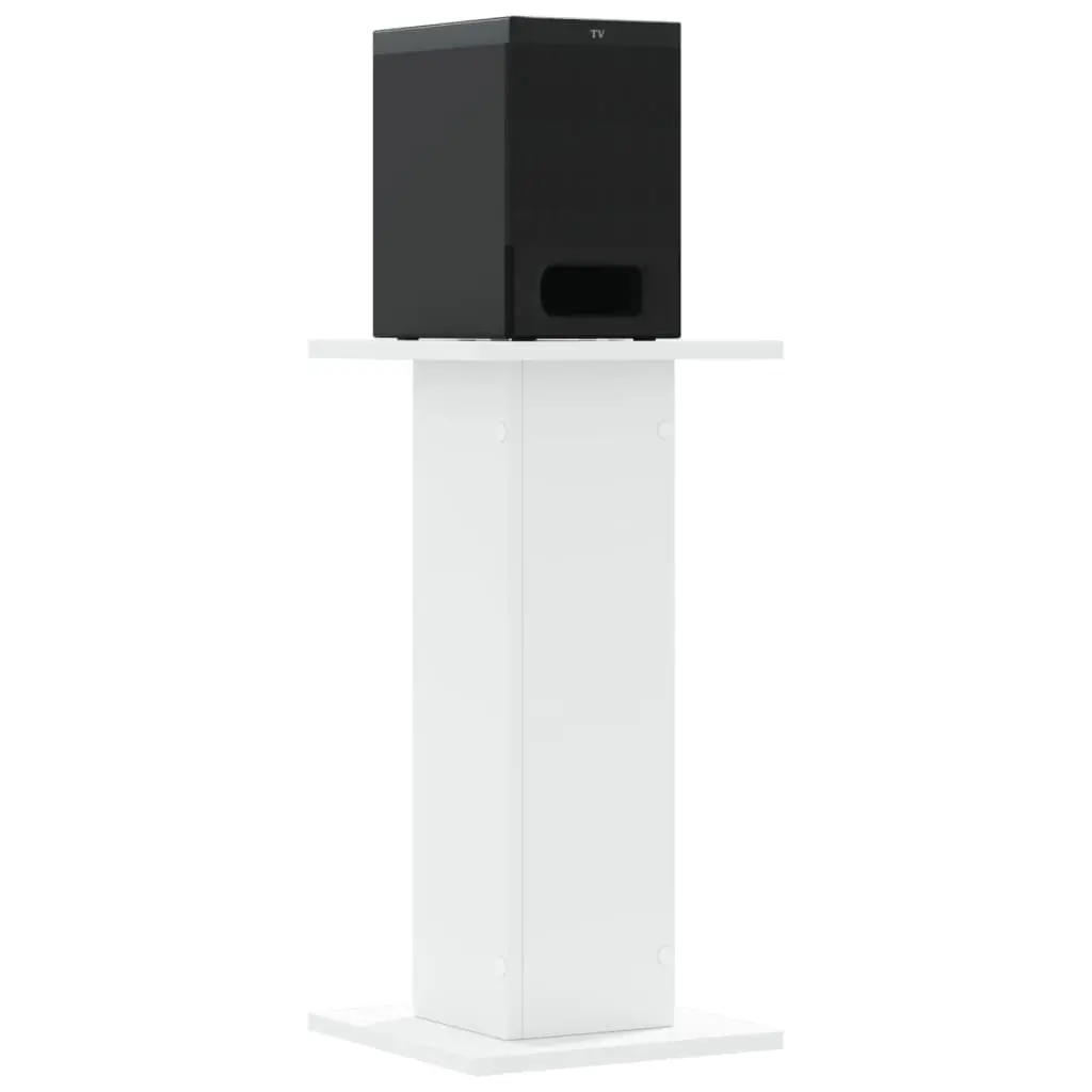Speaker Stands Pair White 30x30x60 cm Engineered Wood Audio Acoustic Support