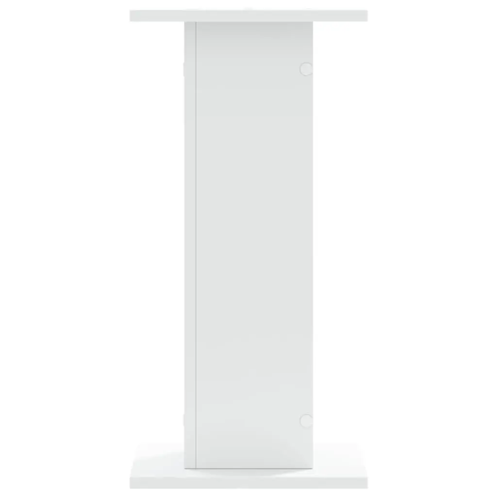 Speaker Stands Pair White 30x30x60 cm Engineered Wood Audio Acoustic Support