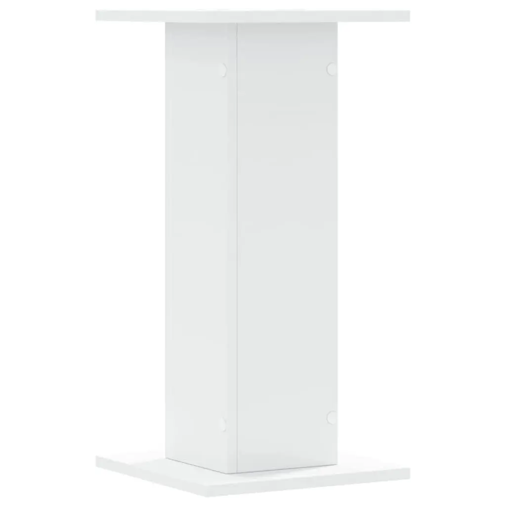 Speaker Stands Pair White 30x30x60 cm Engineered Wood Audio Acoustic Support