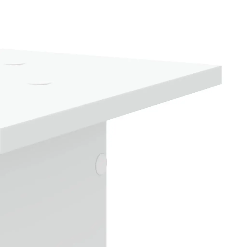 Speaker Stands Pair White 30x30x60 cm Engineered Wood Audio Acoustic Support