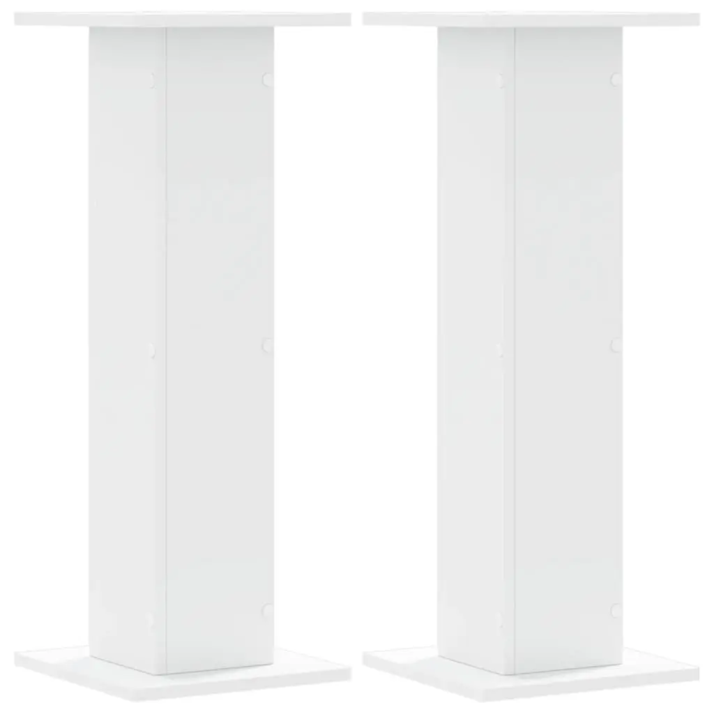 Speaker Stands for Home Entertainment White 30x30x80 cm Engineered Wood 2 Piece